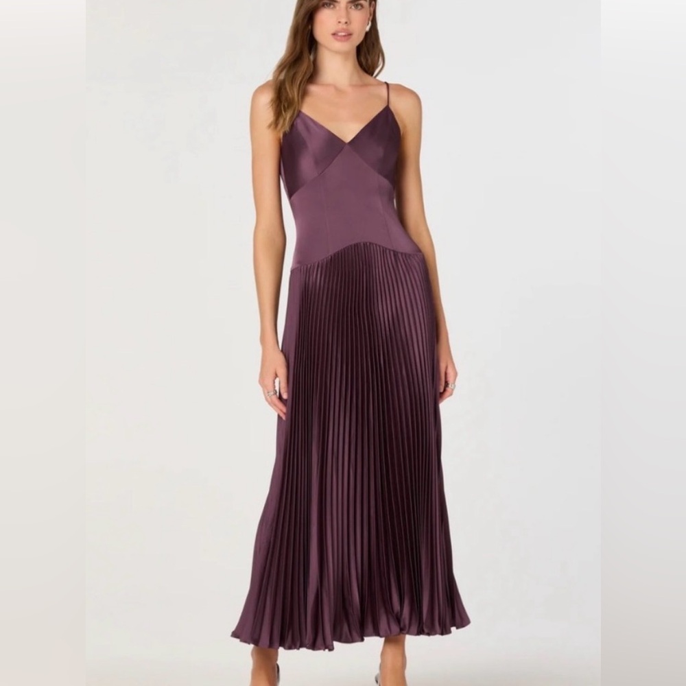 ASTR The Label: The Fleur Strapless Satin Maxi Slip Dress